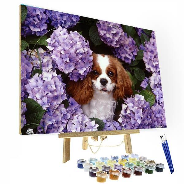 Paint by Numbers Kit - Flower and Dog Deco26