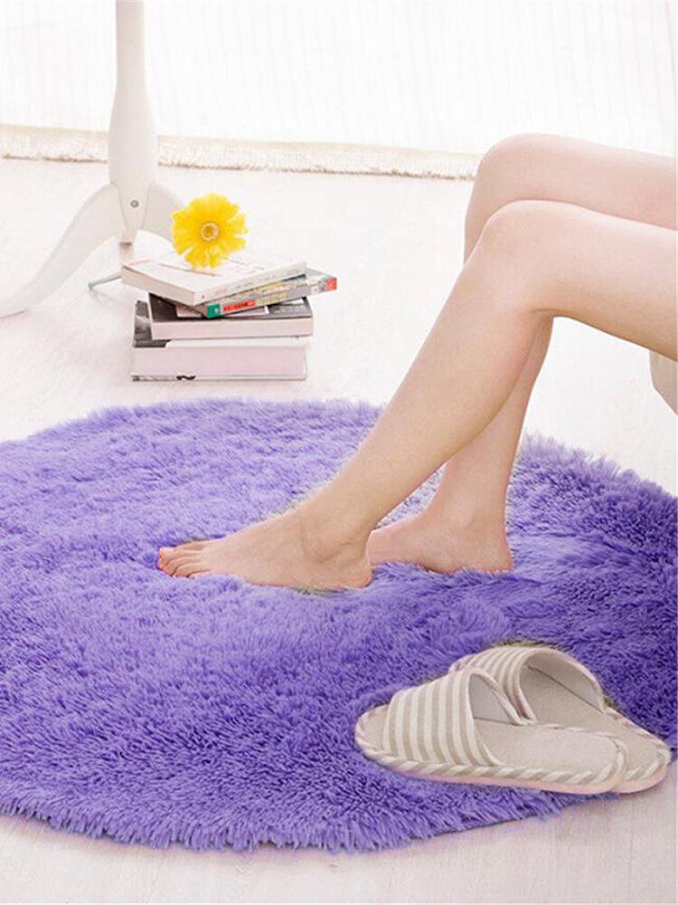 100cm Round Circles Floor Carpets Sponge Non Slip Machine Washable Rugs 6 Colors Choices