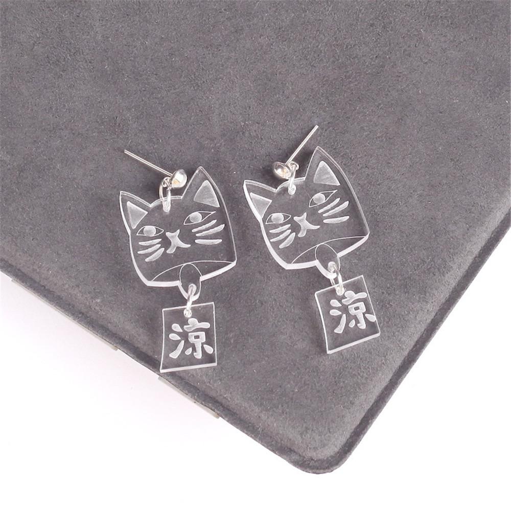 Cat Acrylic Drop Earrings