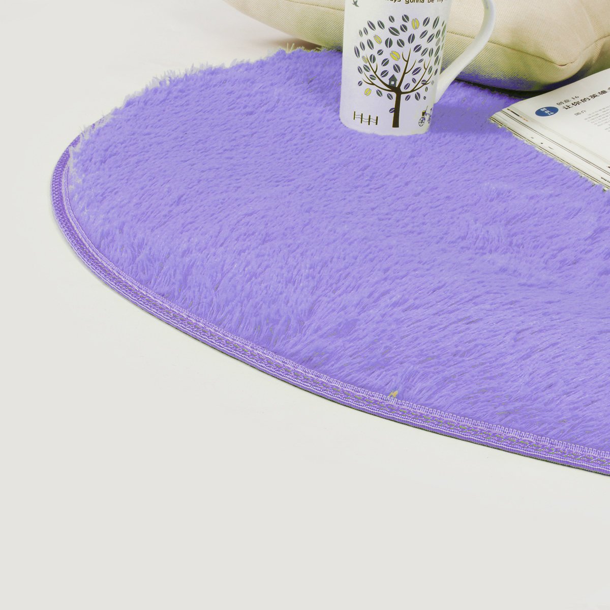 100cm Round Circles Floor Carpets Sponge Non Slip Machine Washable Rugs 6 Colors Choices