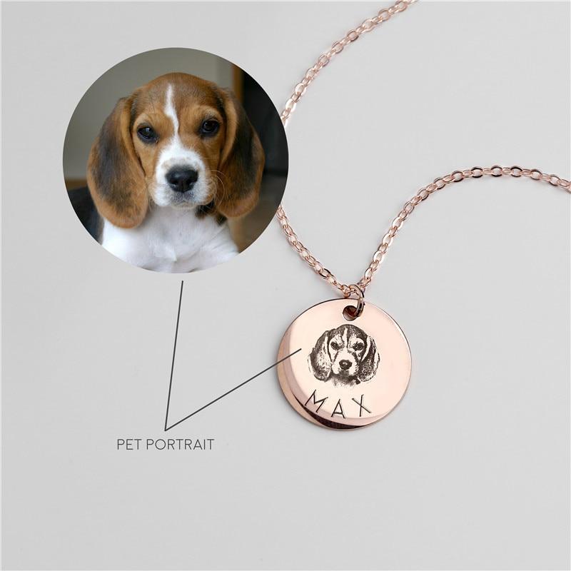 Engraved Disc Pet Necklace