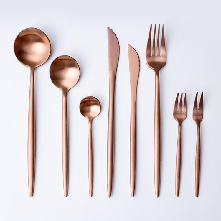 Modern Rose Gold Cutlery Set (Sold by Piece)