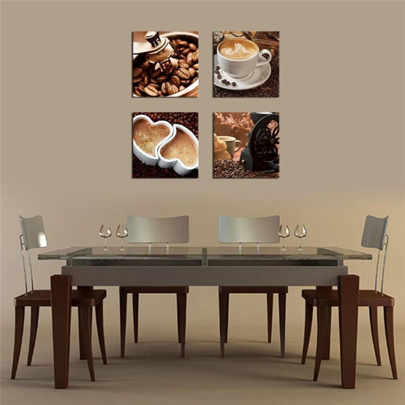 4 Panel Wall Decor Coffee in the Morning Multiple Sizes